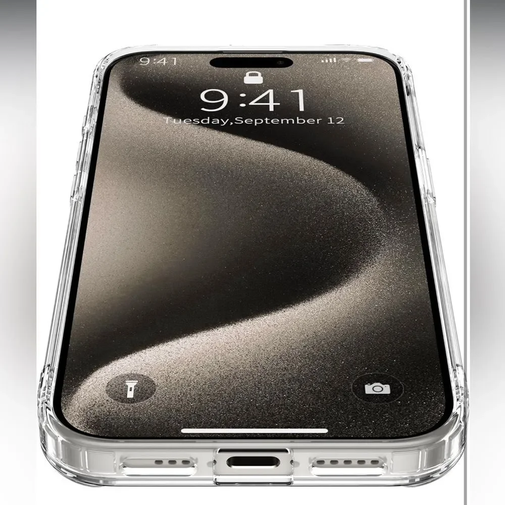iPhone 15 Pro Case Clear with MagSafe 2 Pack Never Yellow Shockproof Durable E2